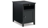 Treytown Black Chairside End Table from Ashley Furniture - Luna Furniture