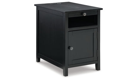 Treytown Black Chairside End Table from Ashley - Luna Furniture