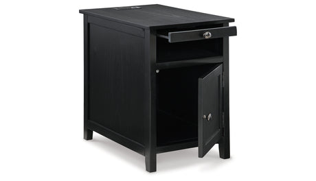 Treytown Black Chairside End Table from Ashley - Luna Furniture