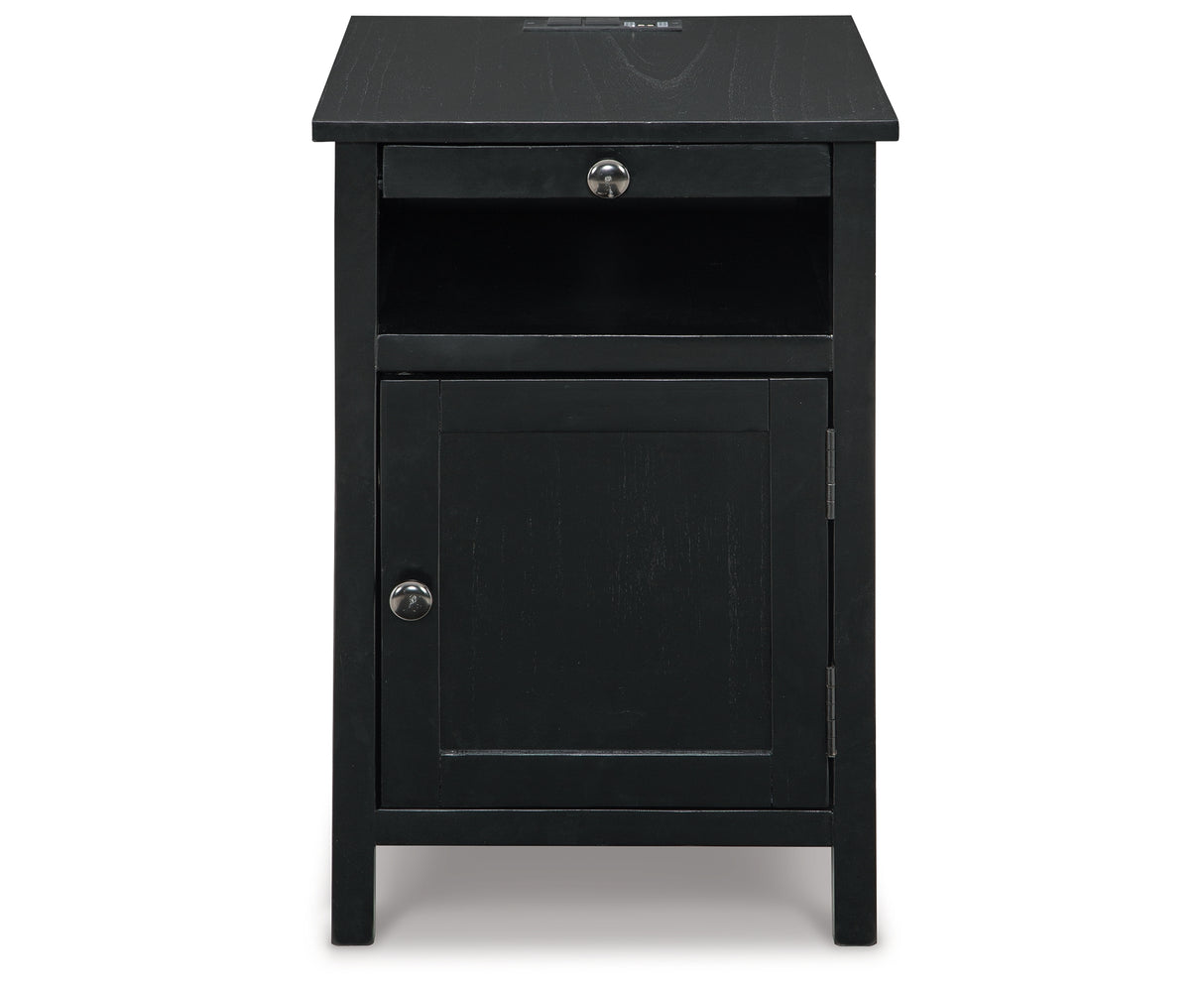Treytown Black Chairside End Table from Ashley Furniture - Luna Furniture