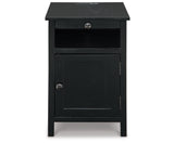 Treytown Black Chairside End Table from Ashley Furniture - Luna Furniture