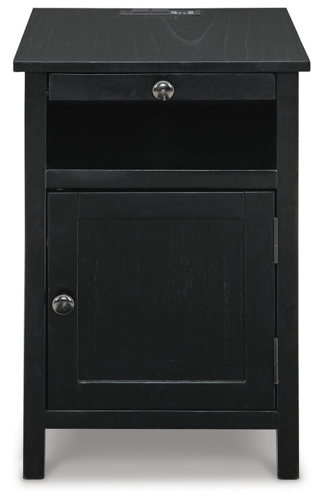 Treytown Black Chairside End Table from Ashley - Luna Furniture