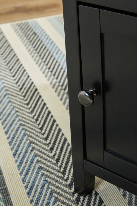 Treytown Black Chairside End Table from Ashley - Luna Furniture