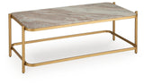 Manor Gold/Natural Coffee Table from Ashley Furniture - Luna Furniture