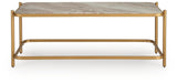 Manor Gold/Natural Coffee Table from Ashley Furniture - Luna Furniture