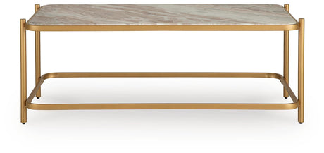 Manor Gold/Natural Coffee Table from Ashley Furniture - Luna Furniture