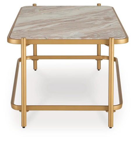 Manor Gold/Natural Coffee Table from Ashley Furniture - Luna Furniture