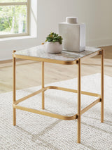 Manor Gold/Natural End Table from Ashley Furniture - Luna Furniture