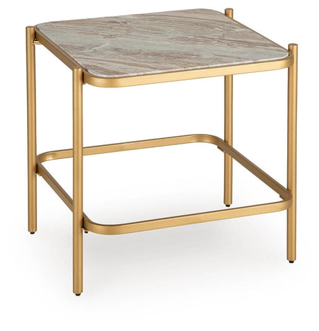 Manor Gold/Natural End Table from Ashley Furniture - Luna Furniture