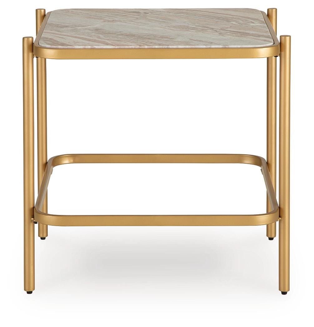 Manor Gold/Natural End Table from Ashley Furniture - Luna Furniture