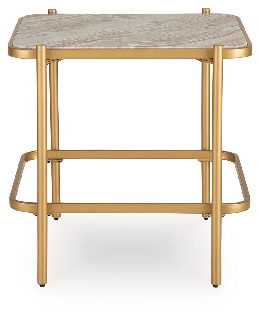 Manor Gold/Natural End Table from Ashley Furniture - Luna Furniture