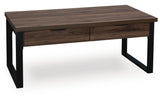 Wickman Falls Dark Brown Coffee Table from Ashley - Luna Furniture