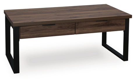 Wickman Falls Dark Brown Coffee Table from Ashley Furniture - Luna Furniture
