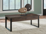 Wickman Falls Dark Brown Coffee Table from Ashley - Luna Furniture