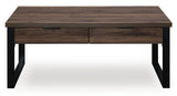 Wickman Falls Dark Brown Coffee Table from Ashley - Luna Furniture