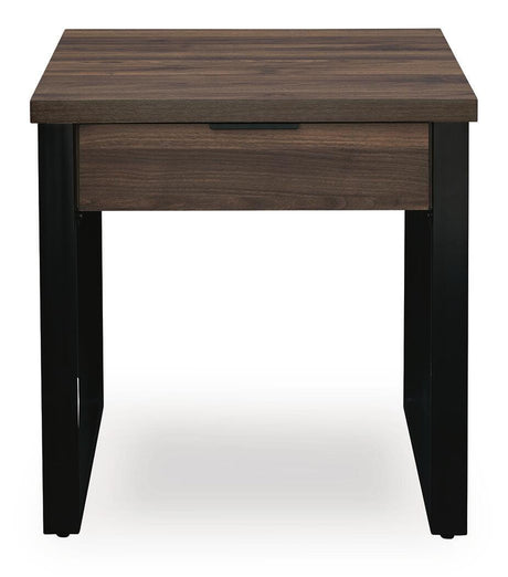 Wickman Falls Dark Brown End Table from Ashley Furniture - Luna Furniture