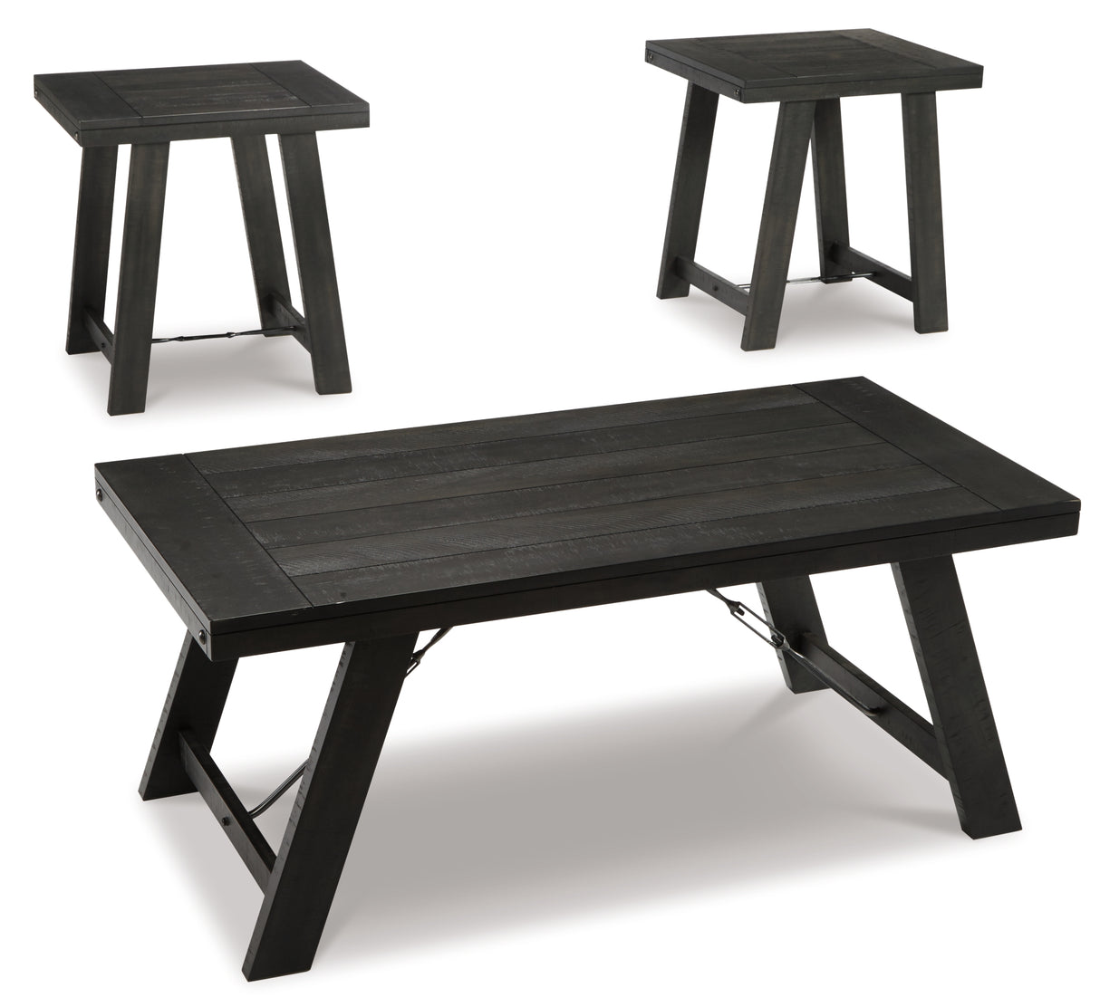 Noorbrook Black/Pewter Table from Ashley - Luna Furniture