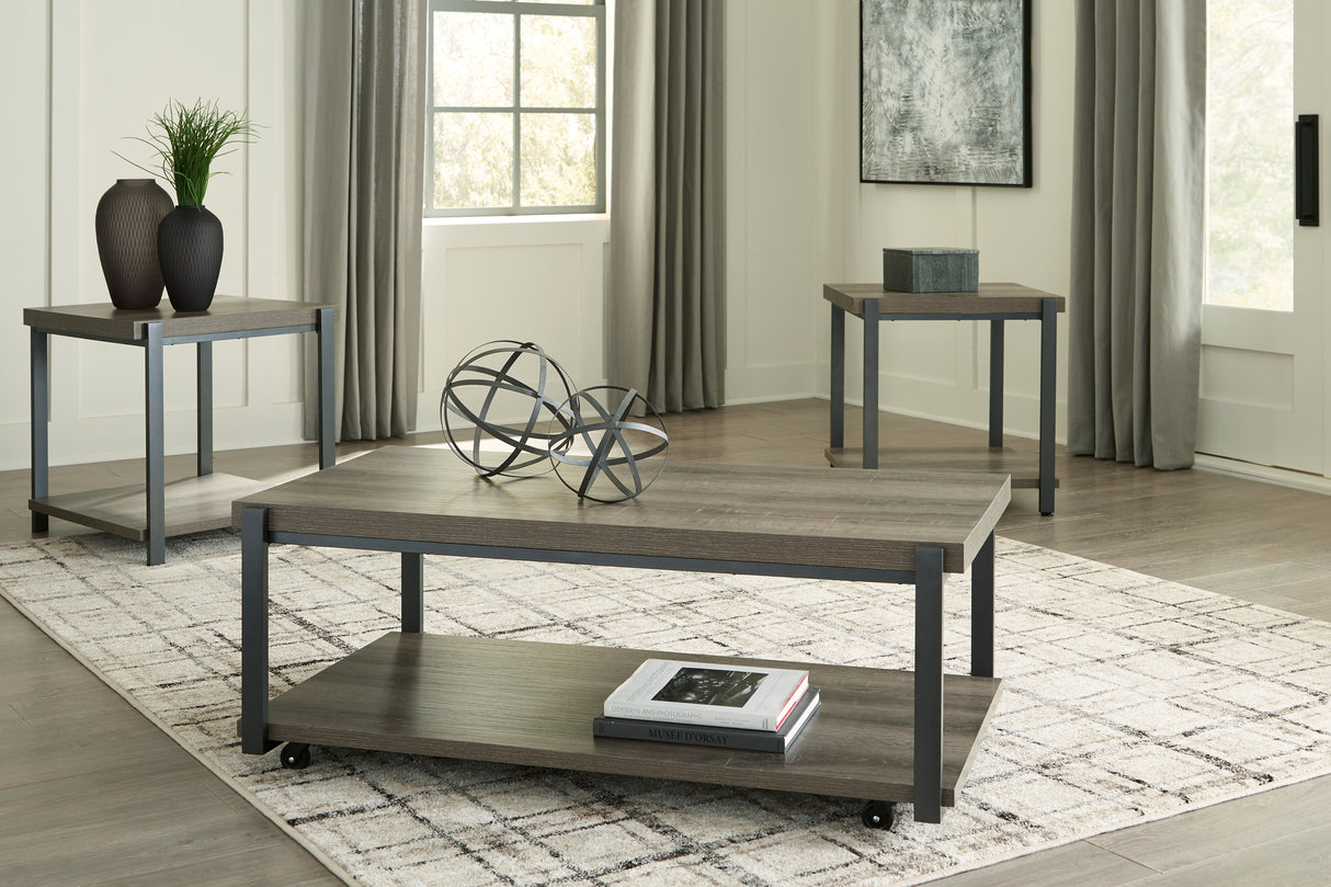 Wilmaden Gray/Black Table from Ashley - Luna Furniture