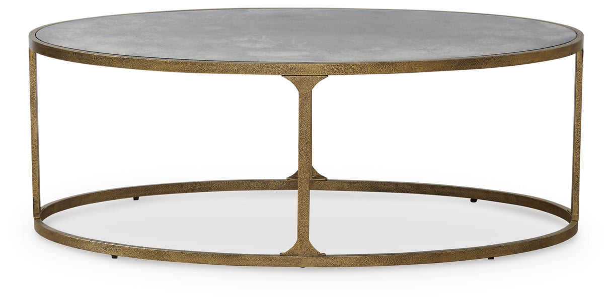 Korajane Antique Gold Coffee Table from Ashley - Luna Furniture