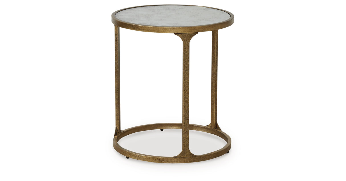 Korajane Antique Gold End Table from Ashley - Luna Furniture