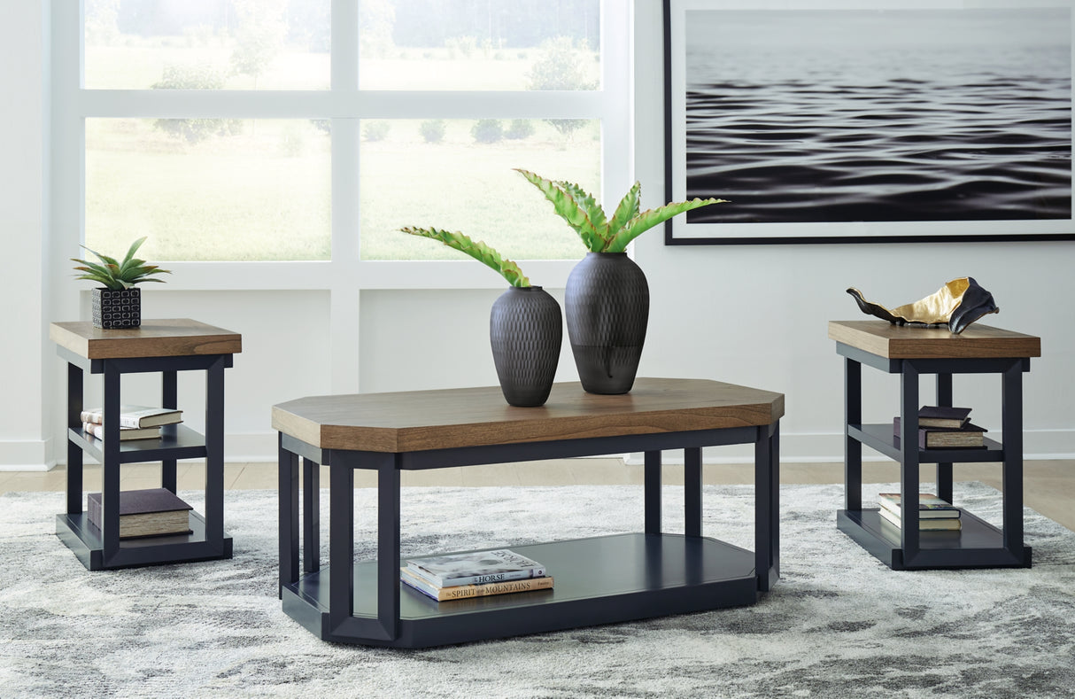 Landocken Brown/Blue Table from Ashley Furniture - Luna Furniture