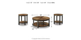 Roybeck Light Brown/Bronze Table from Ashley Furniture - Luna Furniture