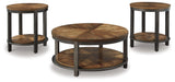 Roybeck Light Brown/Bronze Table from Ashley Furniture - Luna Furniture