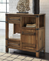Roybeck Light Brown/Bronze Accent Cabinet from Ashley Furniture - Luna Furniture