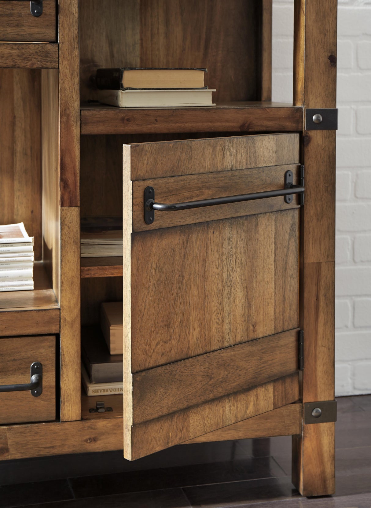 Roybeck Light Brown/Bronze Accent Cabinet from Ashley Furniture - Luna Furniture