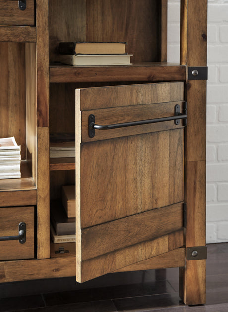 Roybeck Light Brown/Bronze Accent Cabinet from Ashley Furniture - Luna Furniture