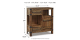 Roybeck Light Brown/Bronze Accent Cabinet from Ashley Furniture - Luna Furniture