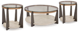 Frazwa Multi Coffee Table and 2 End Tables from Ashley Furniture - Luna Furniture