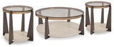 Frazwa Multi Coffee Table and 2 End Tables from Ashley Furniture - Luna Furniture