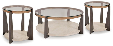 Frazwa Multi Coffee Table and 2 End Tables from Ashley Furniture - Luna Furniture