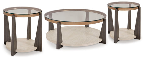 Frazwa Coffee Table with 2 End Tables in Multi from Ashley - Luna Furniture