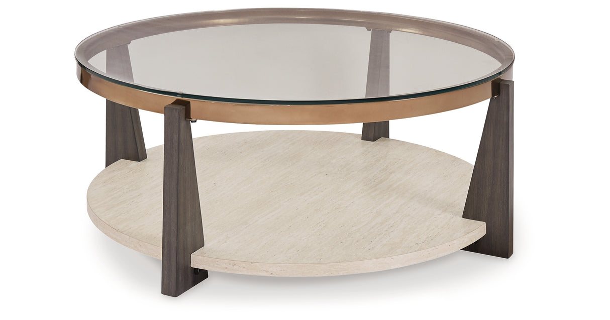 Frazwa Coffee Table with 2 End Tables in Multi from Ashley Furniture - Luna Furniture