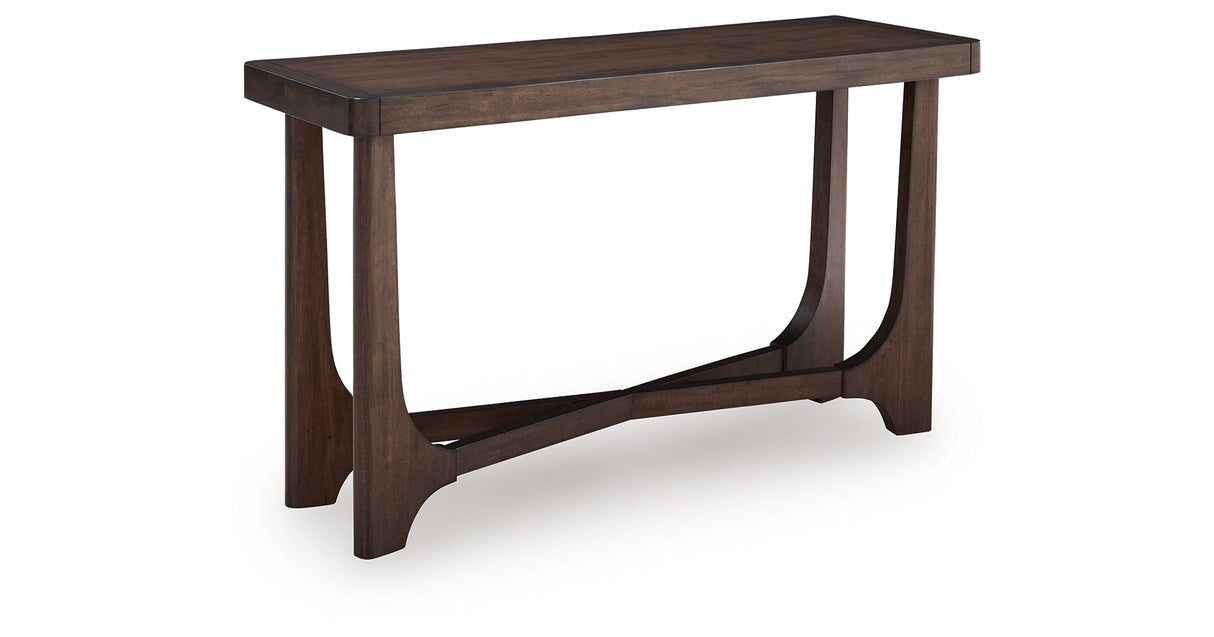 Korestone Dark Brown Sofa Table from Ashley Furniture - Luna Furniture