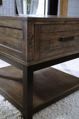 Johurst Grayish Brown End Table from Ashley Furniture - Luna Furniture