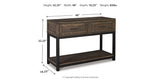Johurst Grayish Brown Sofa/Console Table from Ashley - Luna Furniture