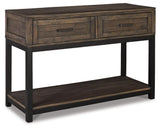 Johurst Grayish Brown Sofa/Console Table from Ashley - Luna Furniture
