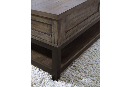 Johurst Grayish Brown Lift-top Coffee Table and 2 End Tables from Ashley - Luna Furniture