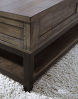 Johurst Grayish Brown Coffee Table with Lift Top from Ashley - Luna Furniture