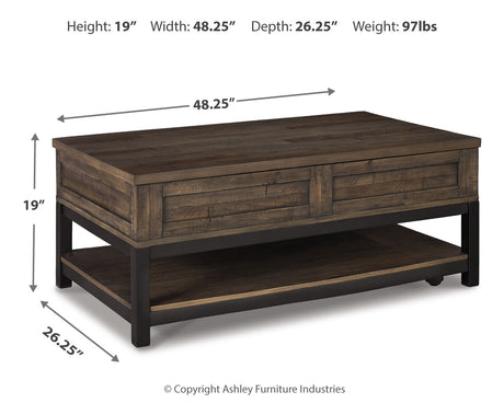 Johurst Coffee Table with 1 End Table in Grayish Brown from Ashley Furniture - Luna Furniture