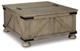 Aldwin Coffee Table with 2 End Tables in Gray from Ashley - Luna Furniture