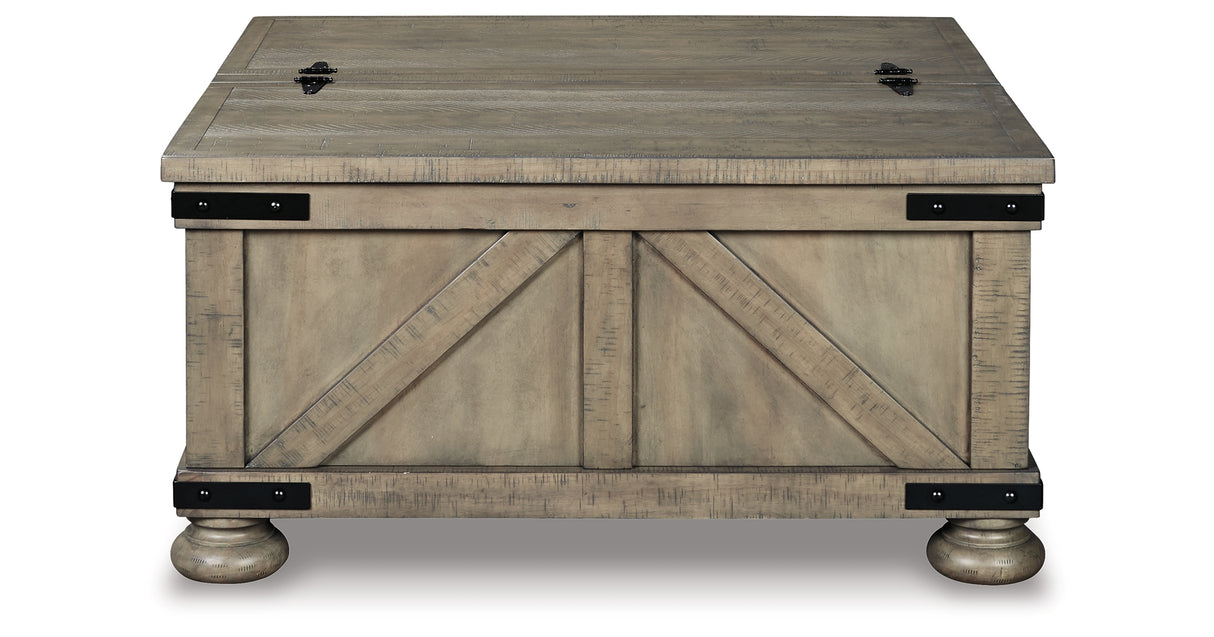 Aldwin Gray Coffee Table With Storage from Ashley - Luna Furniture