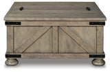 Aldwin Gray Coffee Table With Storage from Ashley - Luna Furniture