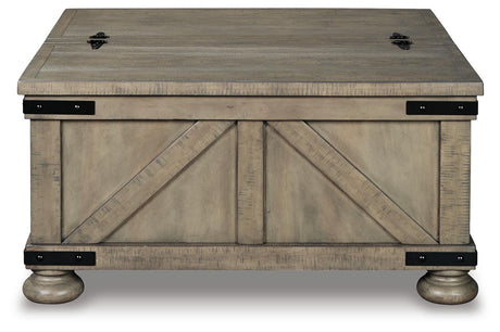 Aldwin Gray Coffee Table With Storage from Ashley - Luna Furniture