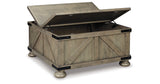 Aldwin Gray Coffee Table With Storage from Ashley - Luna Furniture
