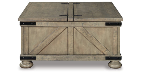 Aldwin Gray Coffee Table With Storage from Ashley - Luna Furniture