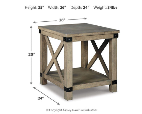 Aldwin Gray End Table from Ashley - Luna Furniture